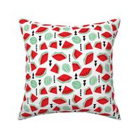 Lush summer watermelon fruit geometric water melon colorful tropical design red gender neutral