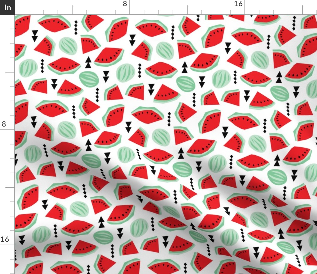 Lush summer watermelon fruit geometric water melon colorful tropical design red gender neutral