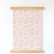 Abstract geometric raster checkered stripe stroke and lines trend pattern grid gender neutral beige