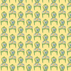 Serendipity Chair # 10 Light Yellow/Green/Side