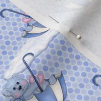 Umbrella Teddy Bear - Blue