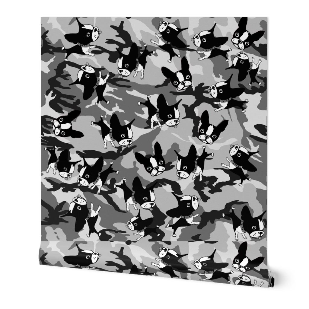 Boston Terrier Black Camo