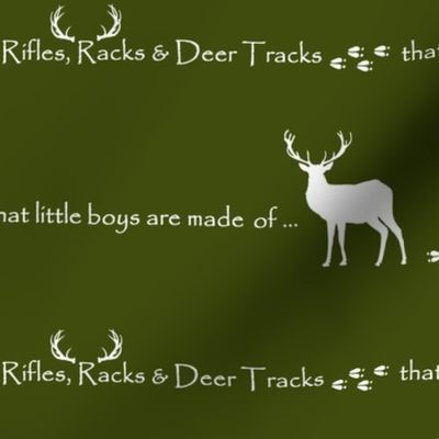 Rifles, Racks & Deer Tracks // crib sheet -  moss