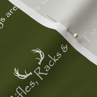 Rifles, Racks & Deer Tracks // crib sheet -  moss
