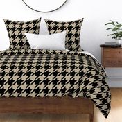 Extra Large Scale Houndstooth Home Decor || Black & Tan Khaki Brown _ Miss Chiff Designs