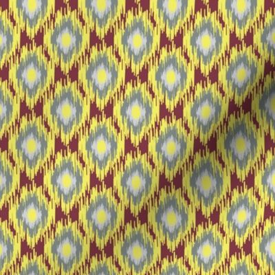 16-15X Modern Ikat || Maroon Red Lemon Yellow Gray Grey _Miss Chiff Designs