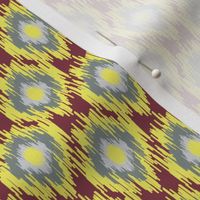 16-15X Modern Ikat || Maroon Red Lemon Yellow Gray Grey _Miss Chiff Designs