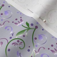 Purple Retro  Floral