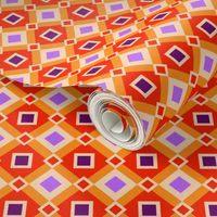 Orange and Purple Diamonds and Squares by Cheerful Madness!!
