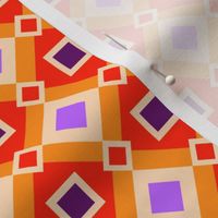 Orange and Purple Diamonds and Squares by Cheerful Madness!!