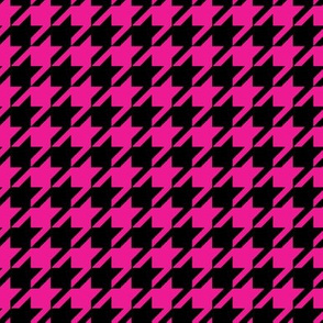 16-08g Houndstooth Black and Hot Pink_Miss Chiff Designs