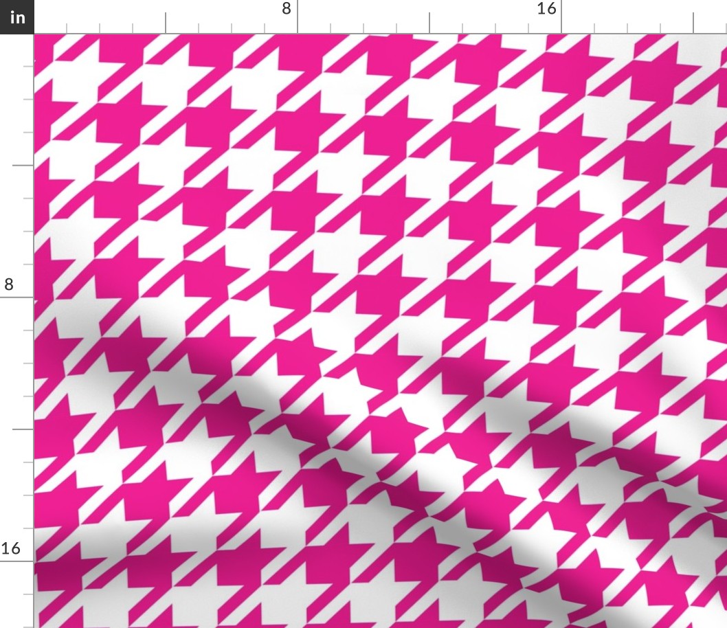 Houndstooth Hot Pink_Miss Chiff Designs 