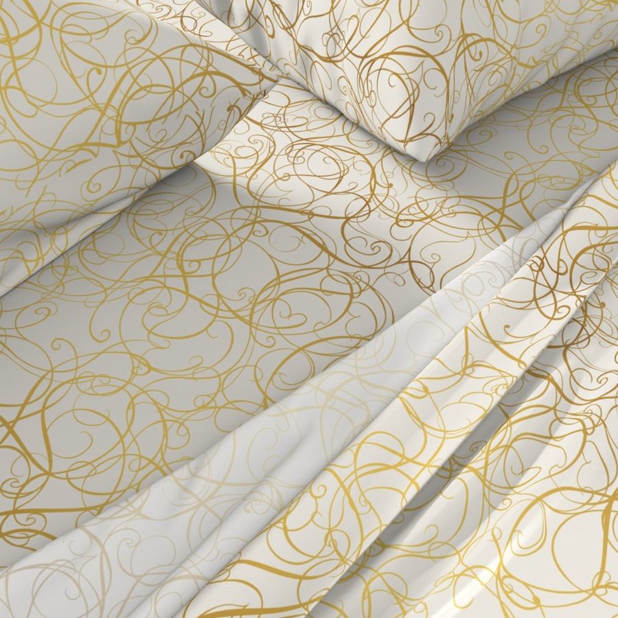 Golden wavy pattern