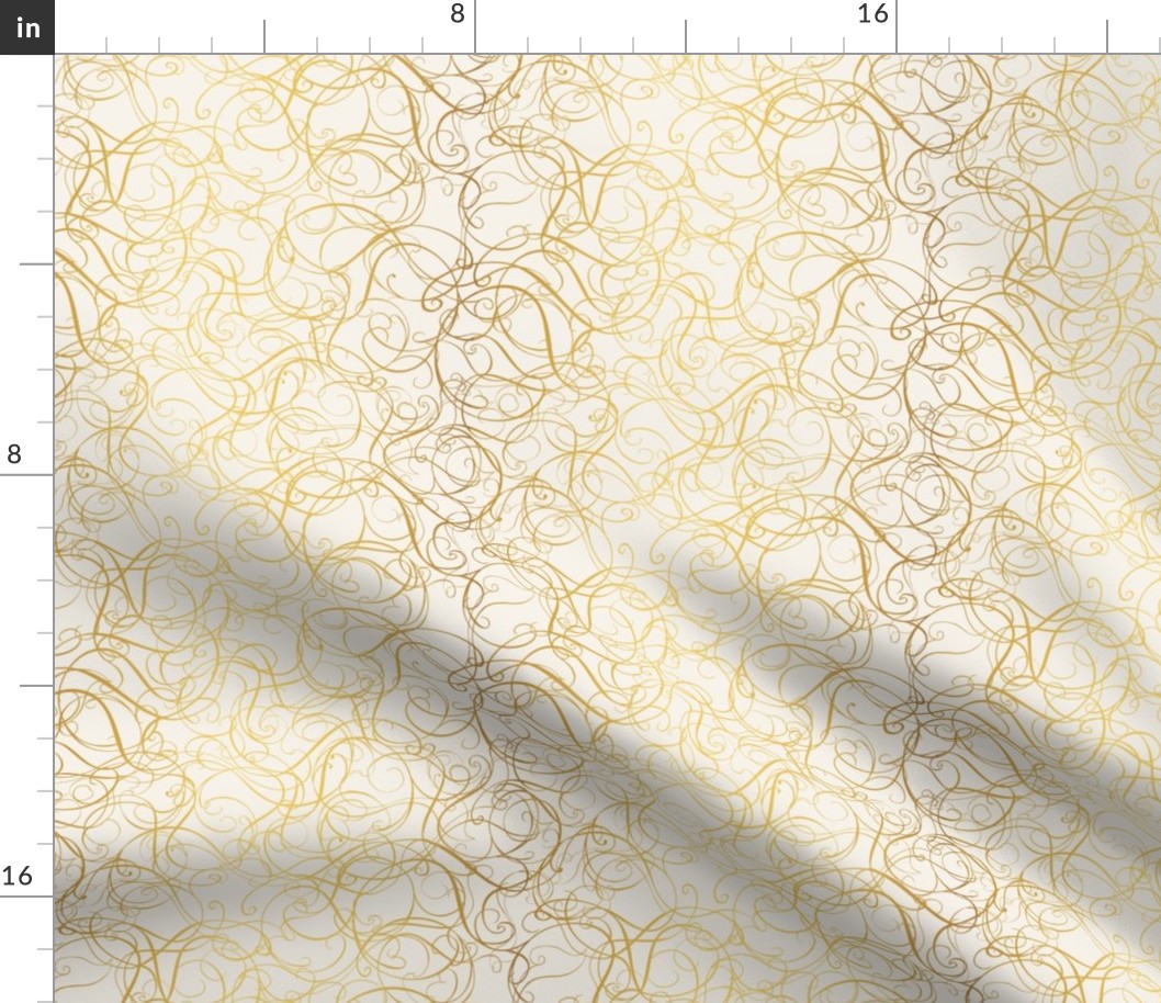 Golden wavy pattern