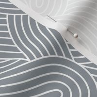 Grey Gray Wave Loop Lines