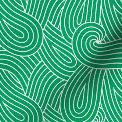 Green Swirl Loop Waves