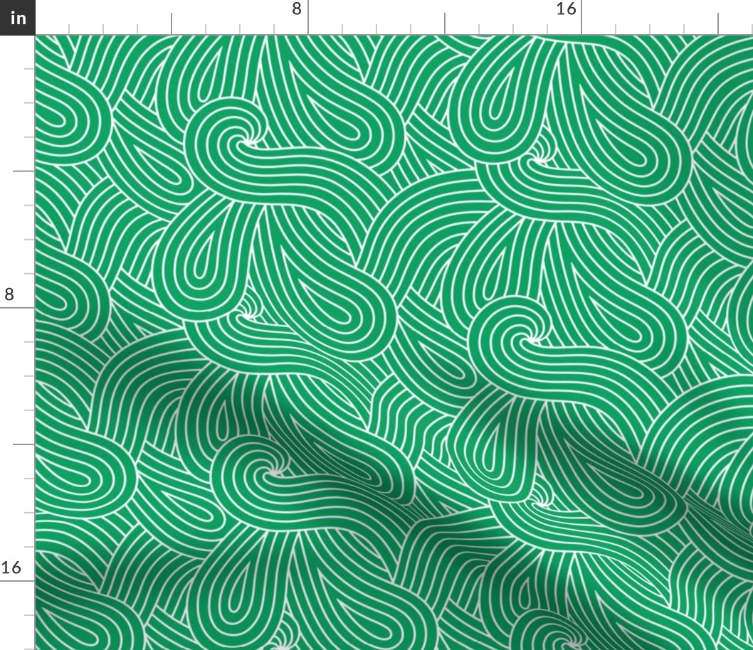 Green Swirl Loop Waves