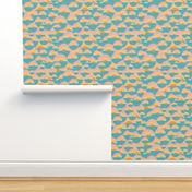  SNRS - Sunrise at the Lake - small version - Aqua, Yellow, Coral