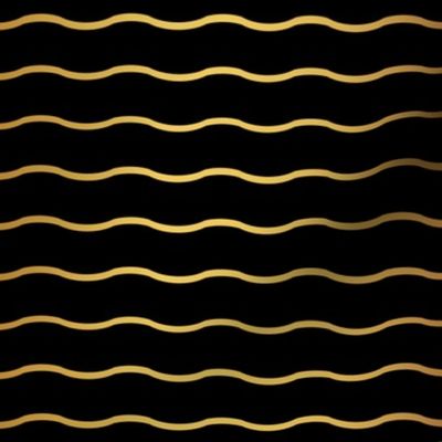 Gold and black wavy pattern