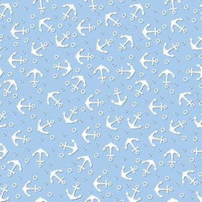 Anchor blue seamless pattern