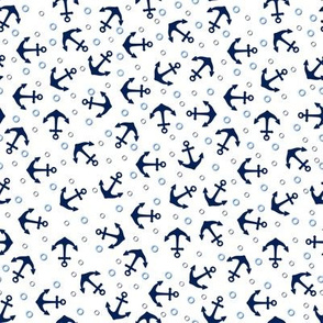 Anchor blue seamless pattern