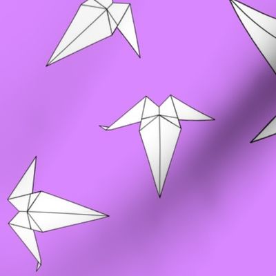 Origami Peace Cranes, Lilac