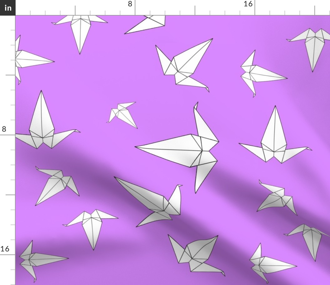 Origami Peace Cranes, Lilac