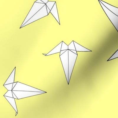 Origami Peace Cranes, Yellow