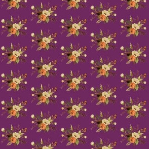 Autumn Floral on Plum