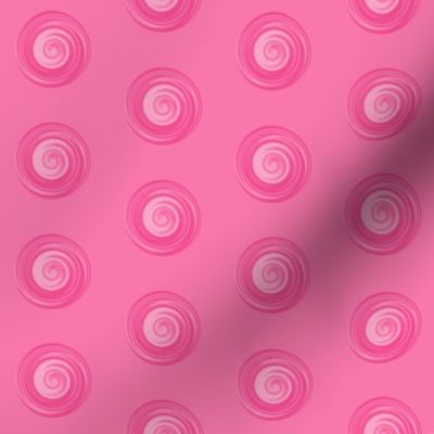 Deep Pink Spiral Dot