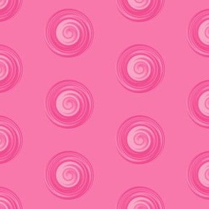 Deep Pink Spiral Dot