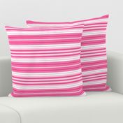 Pink and White Horizontal Stripe