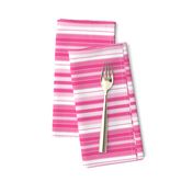 Pink and White Horizontal Stripe