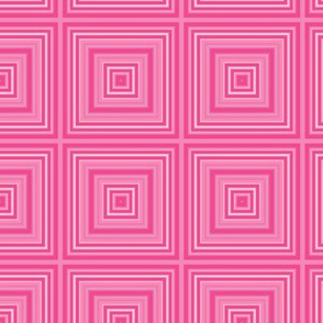 Deep Pink Squares Geometric