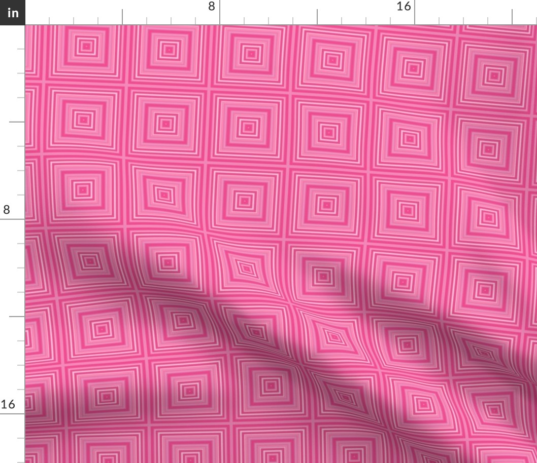 Deep Pink Squares Geometric