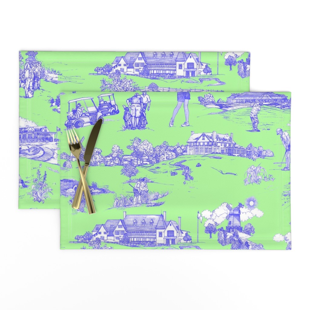 Hamptons Golf Toile - Green