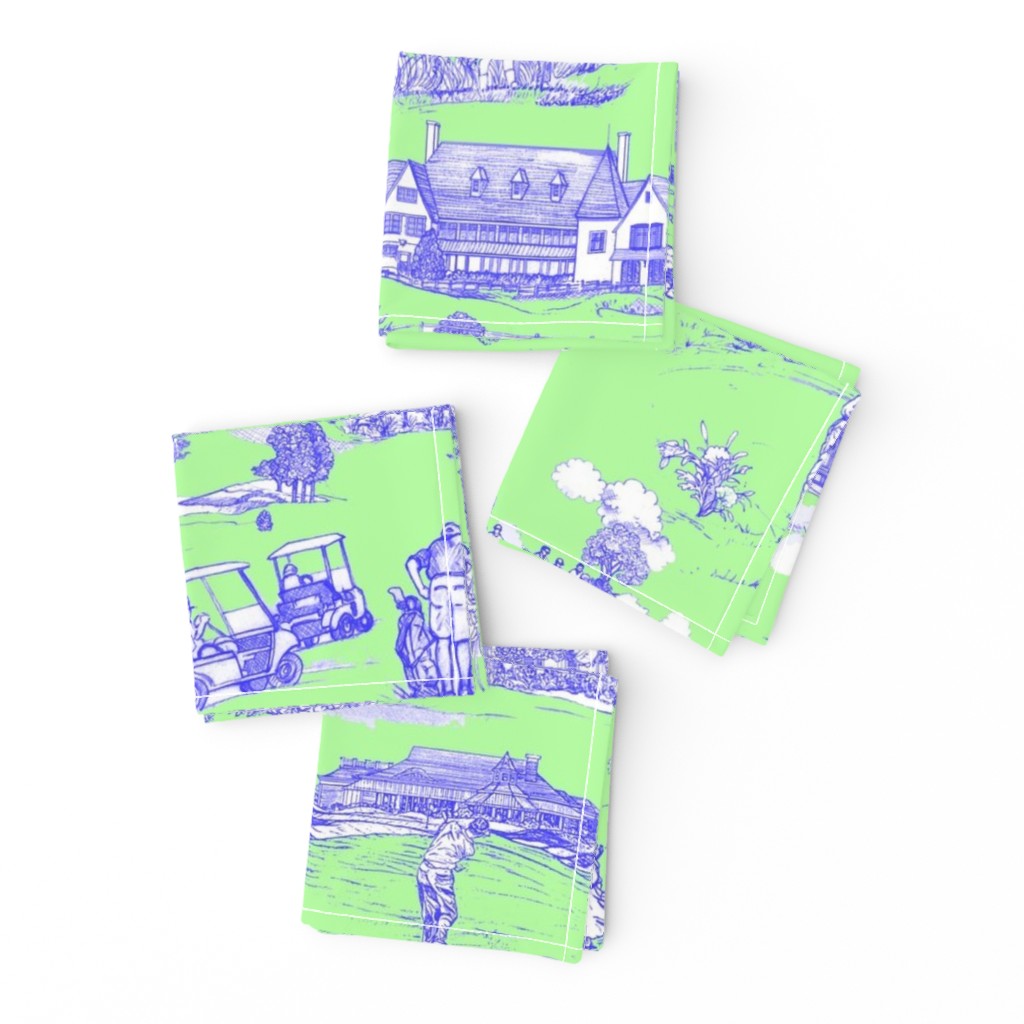 Hamptons Golf Toile - Green