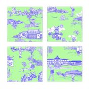 Hamptons Golf Toile - Green