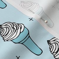 Super sweet refreshing ice cream cone summer geometric scandinavian style kids gender neutral design blue