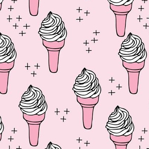 Super sweet refreshing ice cream cone summer geometric scandinavian style kids gender girls pink