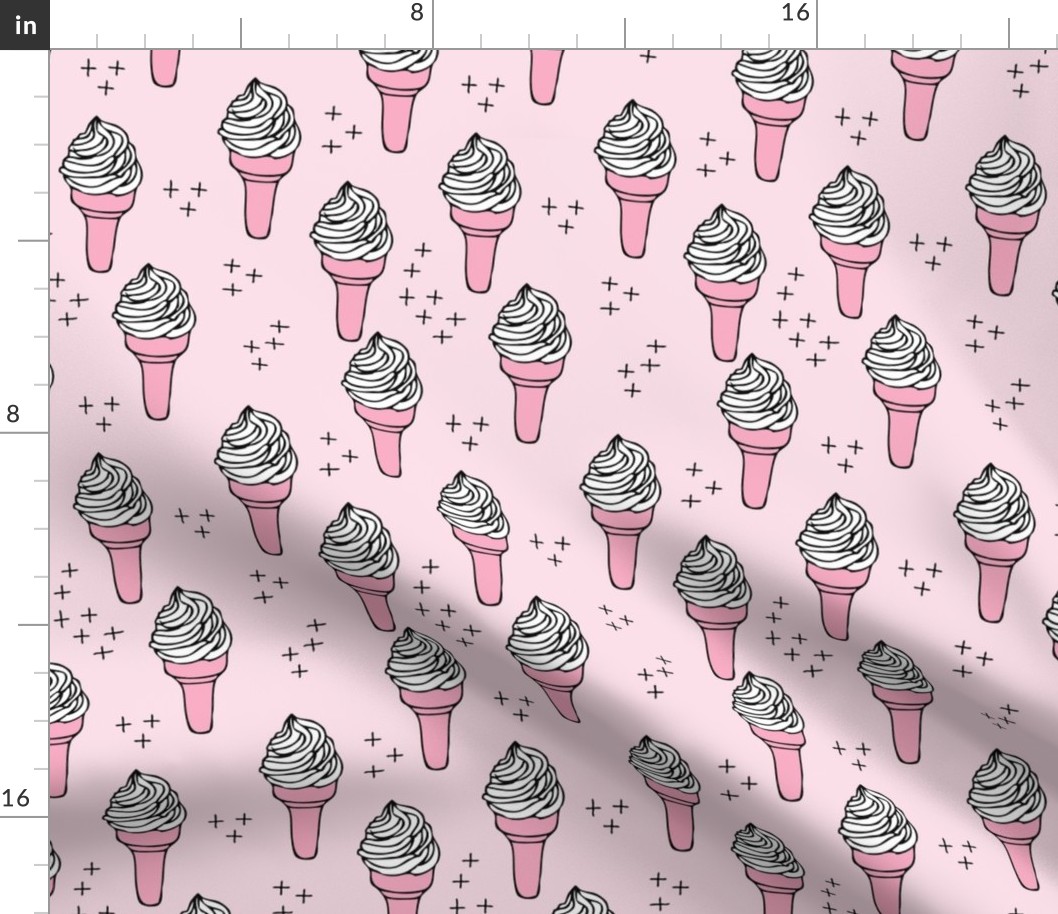 Super sweet refreshing ice cream cone summer geometric scandinavian style kids gender girls pink