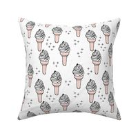 Super sweet refreshing ice cream cone summer geometric scandinavian style kids gender neutral design 