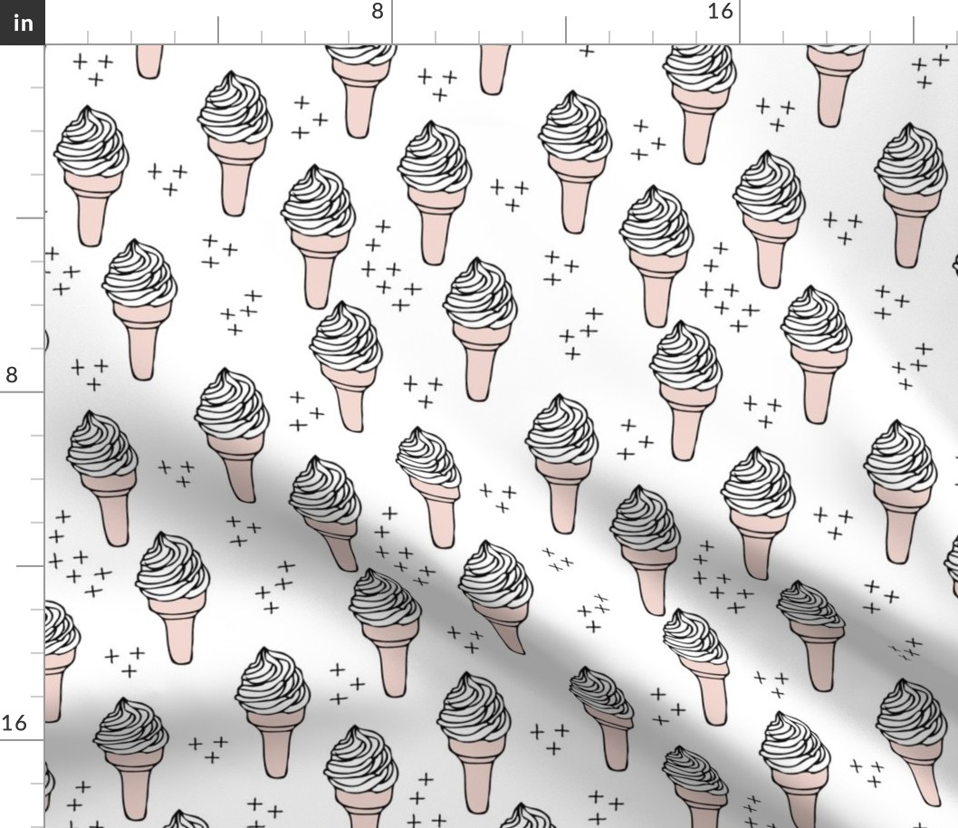 Super sweet refreshing ice cream cone summer geometric scandinavian style kids gender neutral design 