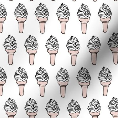Super sweet refreshing ice cream cone summer geometric scandinavian style kids gender neutral design white