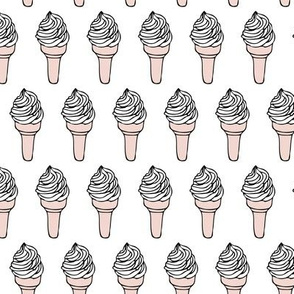 Super sweet refreshing ice cream cone summer geometric scandinavian style kids gender neutral design white