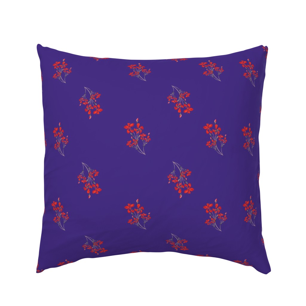 Outlander Claire Blue Floral Fabric