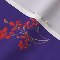 Outlander Claire Blue Floral Fabric