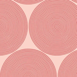 concentric circles - coral