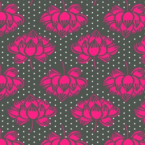 lotus // pink grey lotus flower koi garden coordinate yoga 