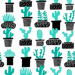 cactus // plant pots potted plants houseplants plants black and white cactus summer tropical